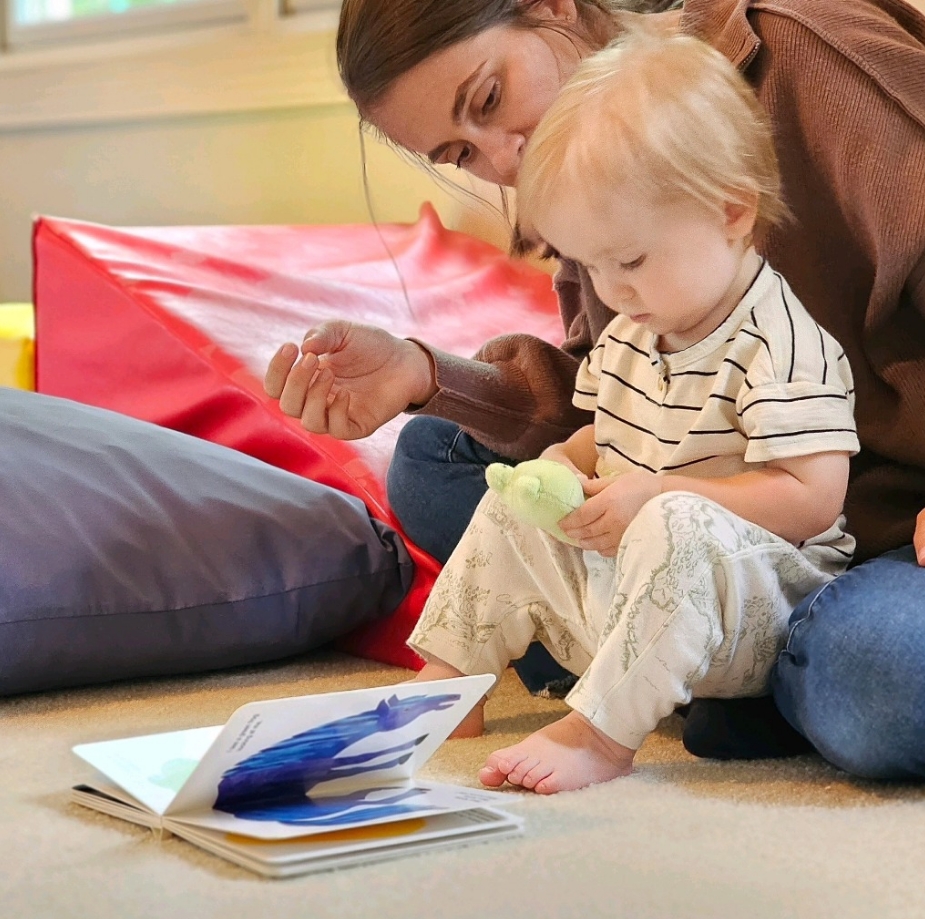 montessori-mornings image Infant and caregiver at Montessori Mornings